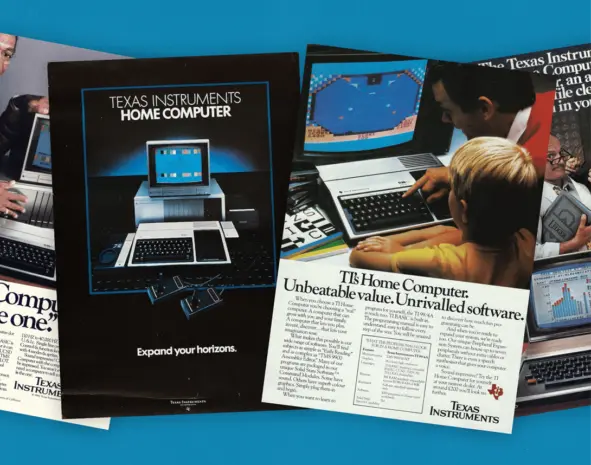 Реклама домашних компьютеров Texas Instruments, 1980-е годы