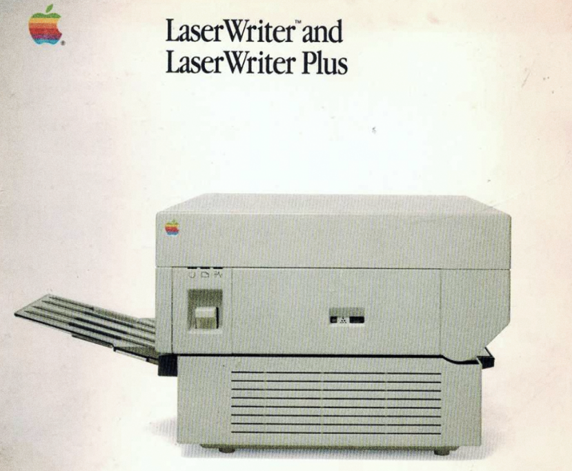 Первый Apple LaserWriter, оснащенный PostScript.  