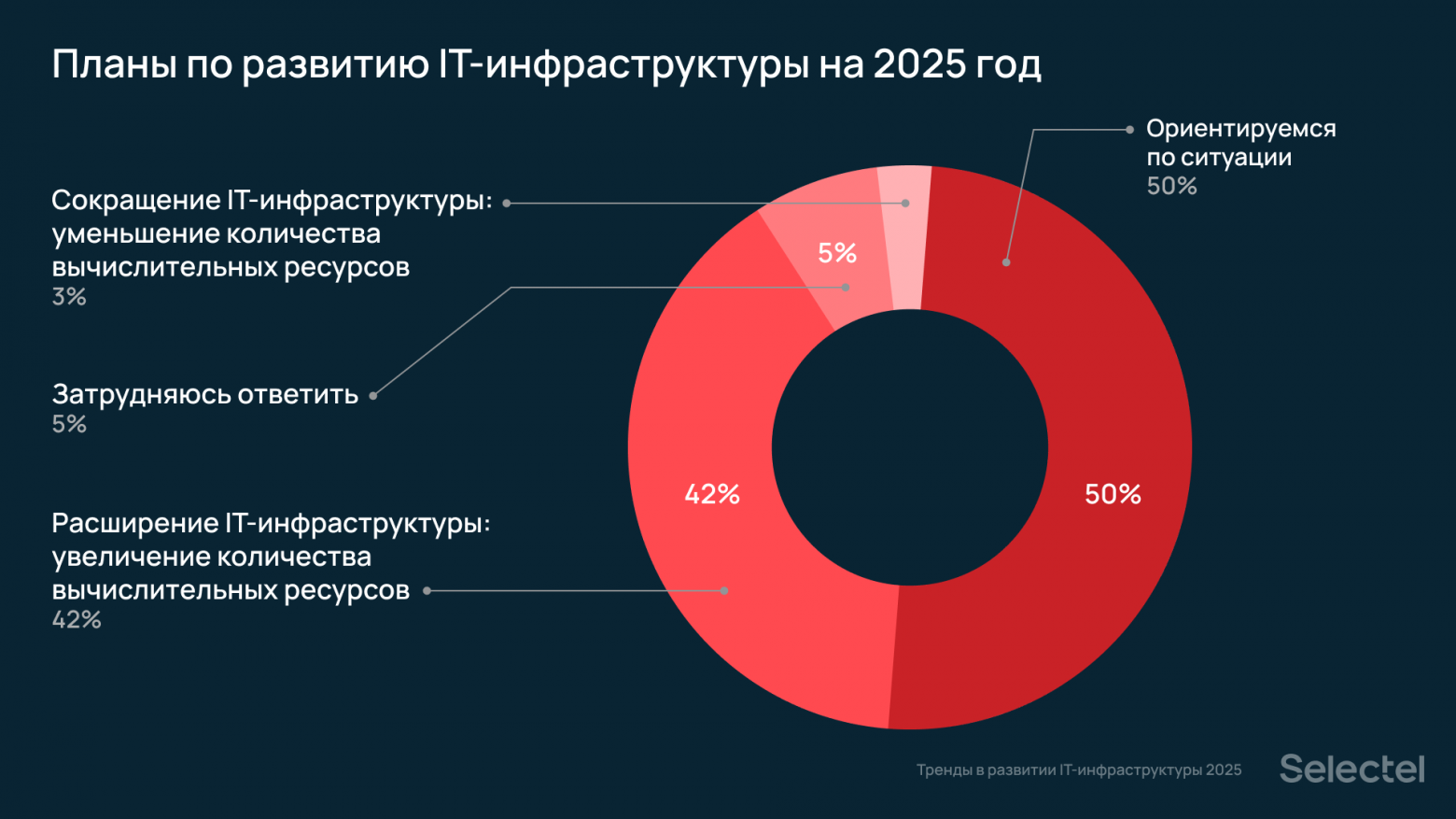 Исследование Selectel: 42% российских компаний планируют расширять свою IT-инфраструктуру в 2025 году - 5 Исследование Selectel: 42% российских компаний планируют расширять свою IT-инфраструктуру в 2025 году - 5