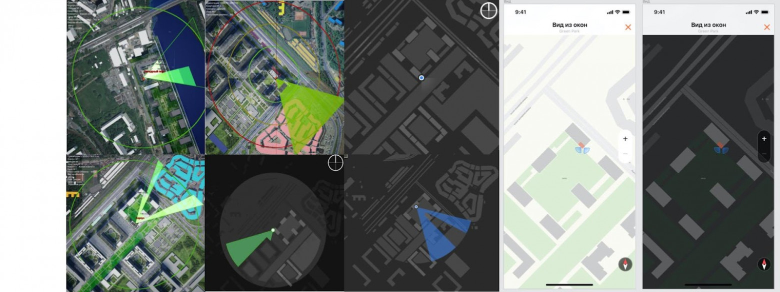 Ранние версии схематичного вида сверху