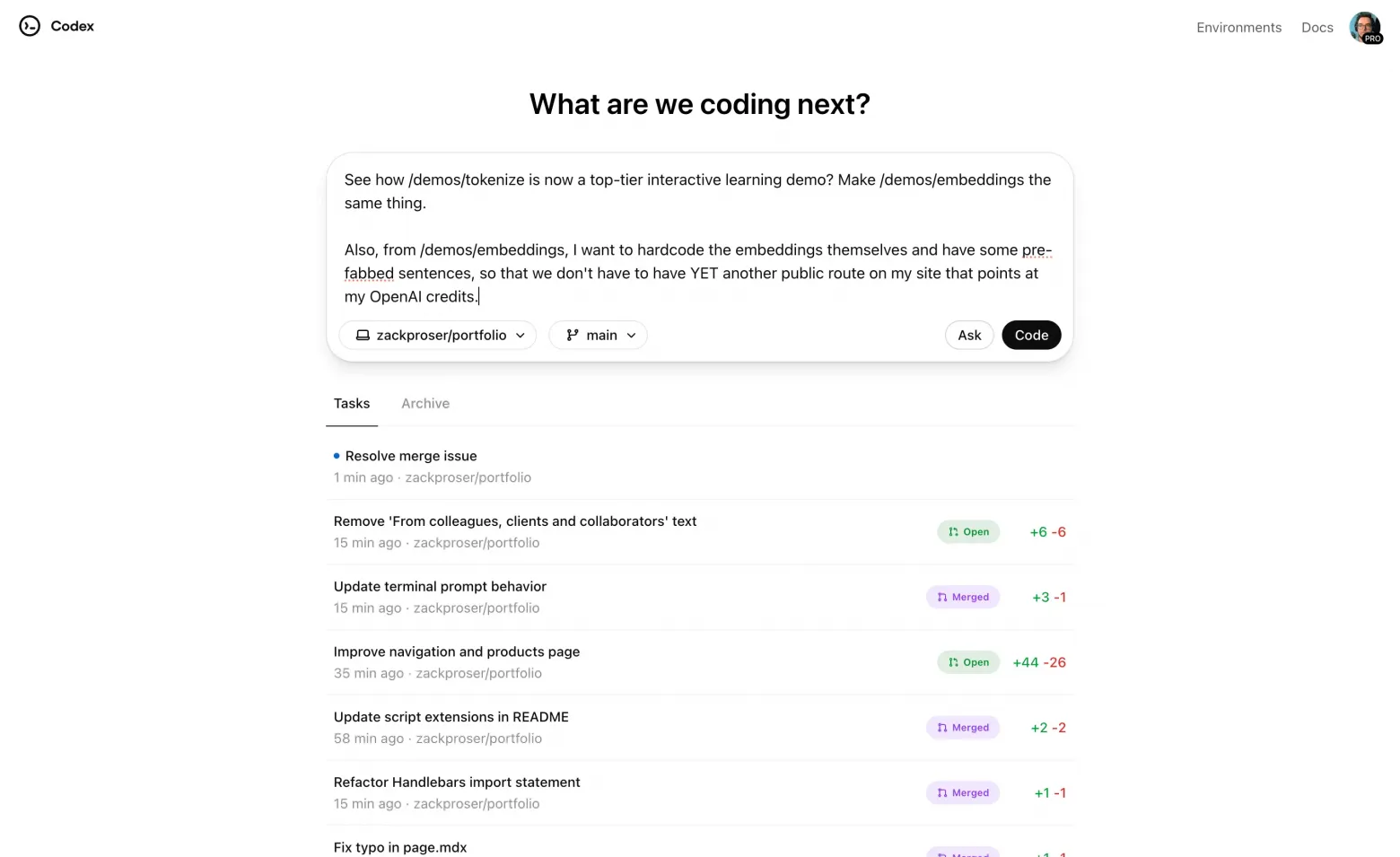 Обзор OpenAI Codex на практике - 2 Реальная задача Codex