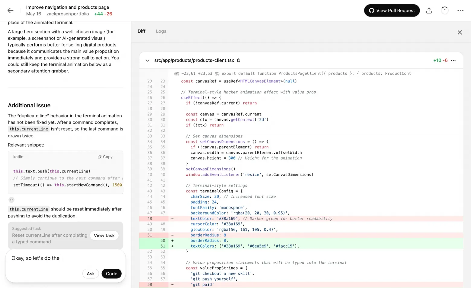 Обзор OpenAI Codex на практике - 6 Codex предлагает привычный интерфейс чата