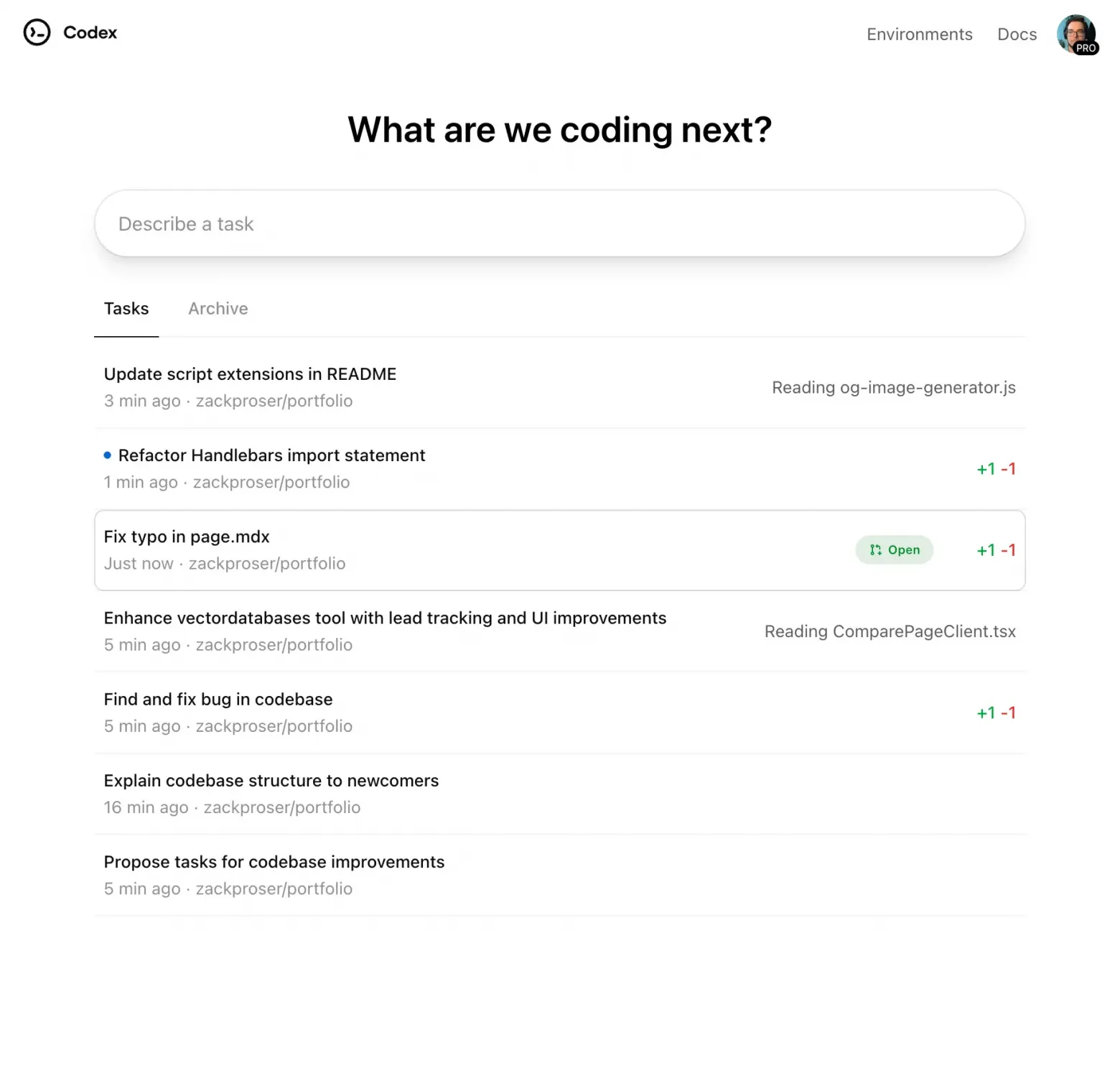 Обзор OpenAI Codex на практике - 1 Codex сейчас — это прежде всего чат-интерфейс