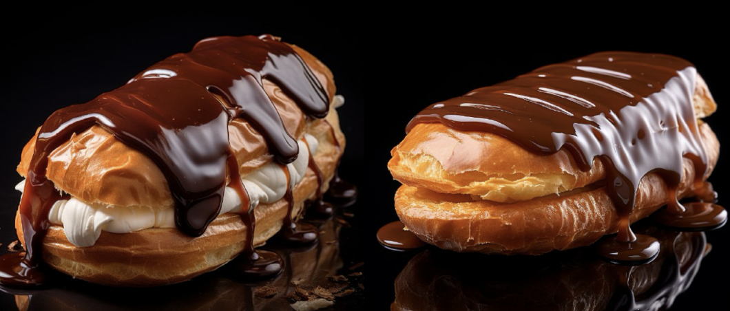 Эклер может быть кривеньким, зато понятно, что домашний. А этот нейросетевой.