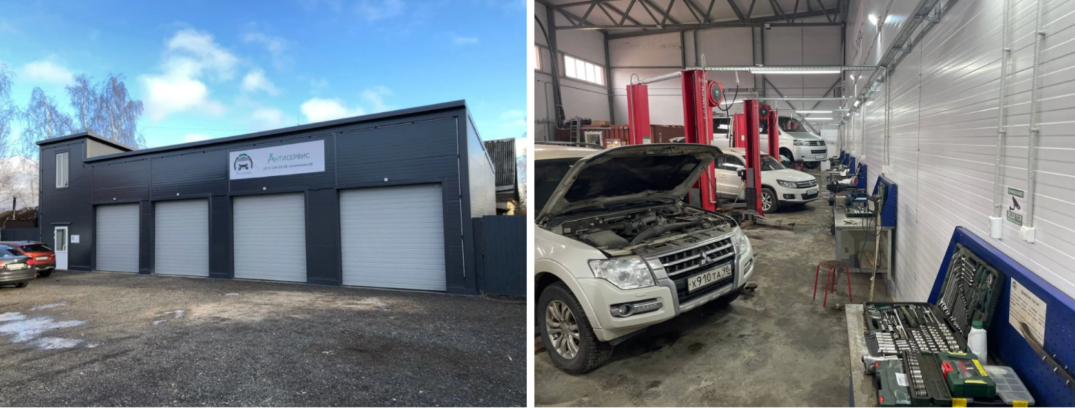 Гараж на 4 подъемника