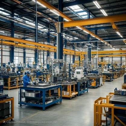 Изображение выглядит как в помещении, промышленность, стальной, Массовое производство  Контент, сгенерированный ИИ, может содержать ошибки.