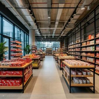 Изображение выглядит как сцена, в помещении, Розничная торговля, проход  Контент, сгенерированный ИИ, может содержать ошибки.