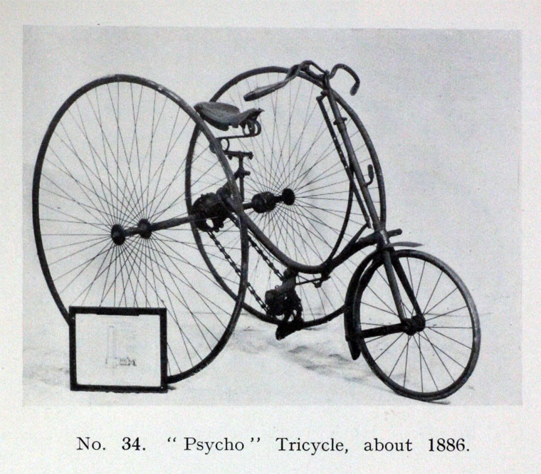 Велосипед Psycho Starley Brothers, 1886 год. Источник: https://www.gracesguide.co.uk/