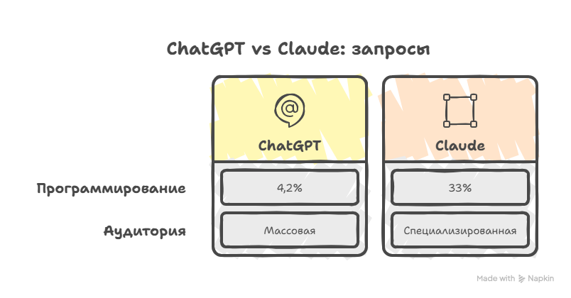 ChatGPT vs Claude: запросы
