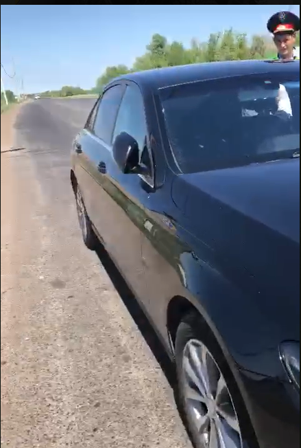 Машина, которую поймали в Казахстане