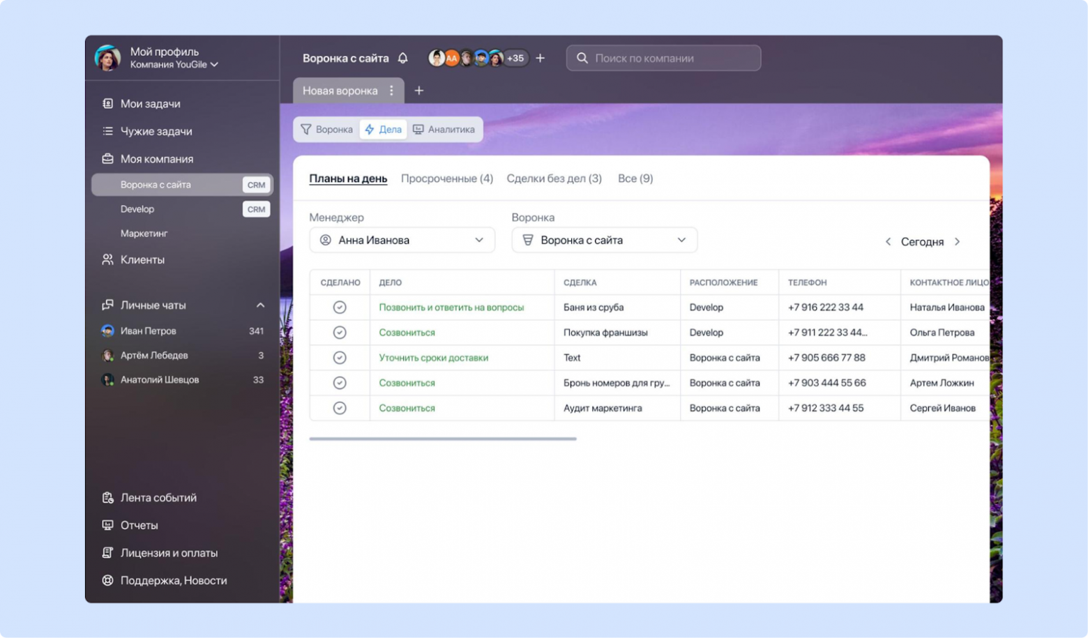 Задачи в CRM — ад для менеджеров. Мы сделали простую CRM, чтобы из него выйти - 11