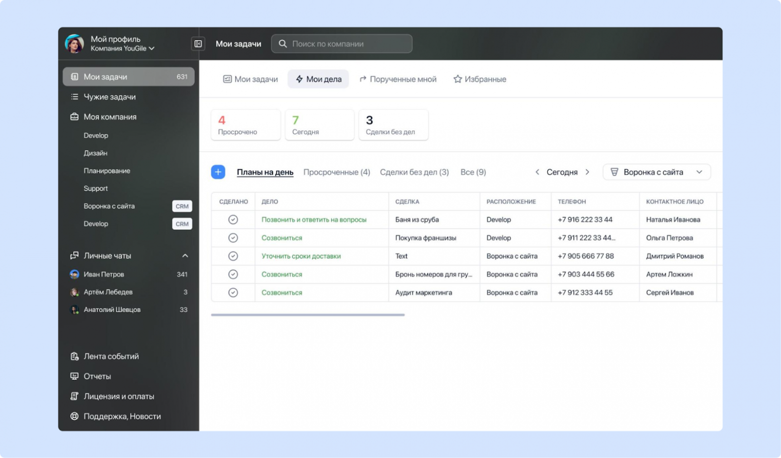 Задачи в CRM — ад для менеджеров. Мы сделали простую CRM, чтобы из него выйти - 12