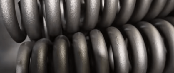 Пружины становятся чистыми, произошел поверхностный наклеп