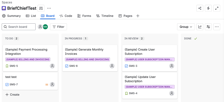 тестовый проект по умолчанию в Jira
