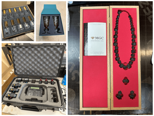 Духи, ювелирка, бокалы и даже звуковое оборудование