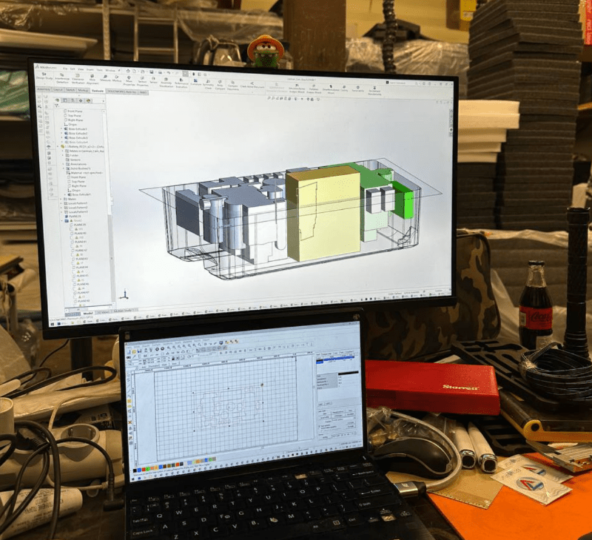Когда 3D-модель готова, делаем программу для лазерного станка.
