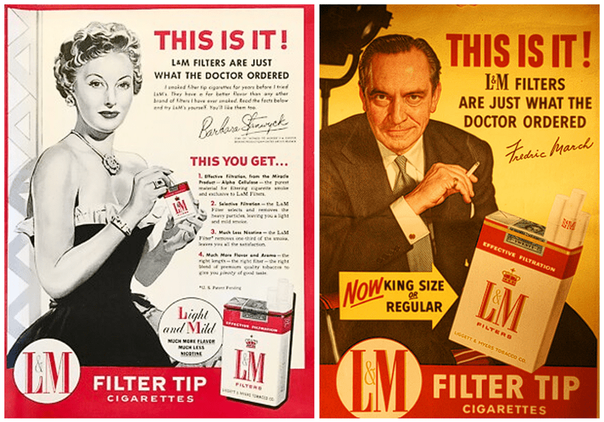 "L&M filters are just what the doctor ORDERED"