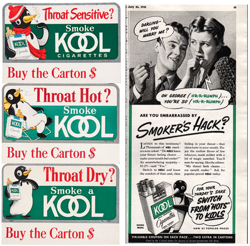 “Лайфхак курильщика”, “Болит горло? Покури KOOL”... А люди зачем-то горло полощут и микстуры пьют, вот же глупые, да?