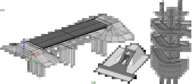 Рис. 2. Конструкции, созданные в nanoCAD BIM Строительство инженерами института «Стройпроект»