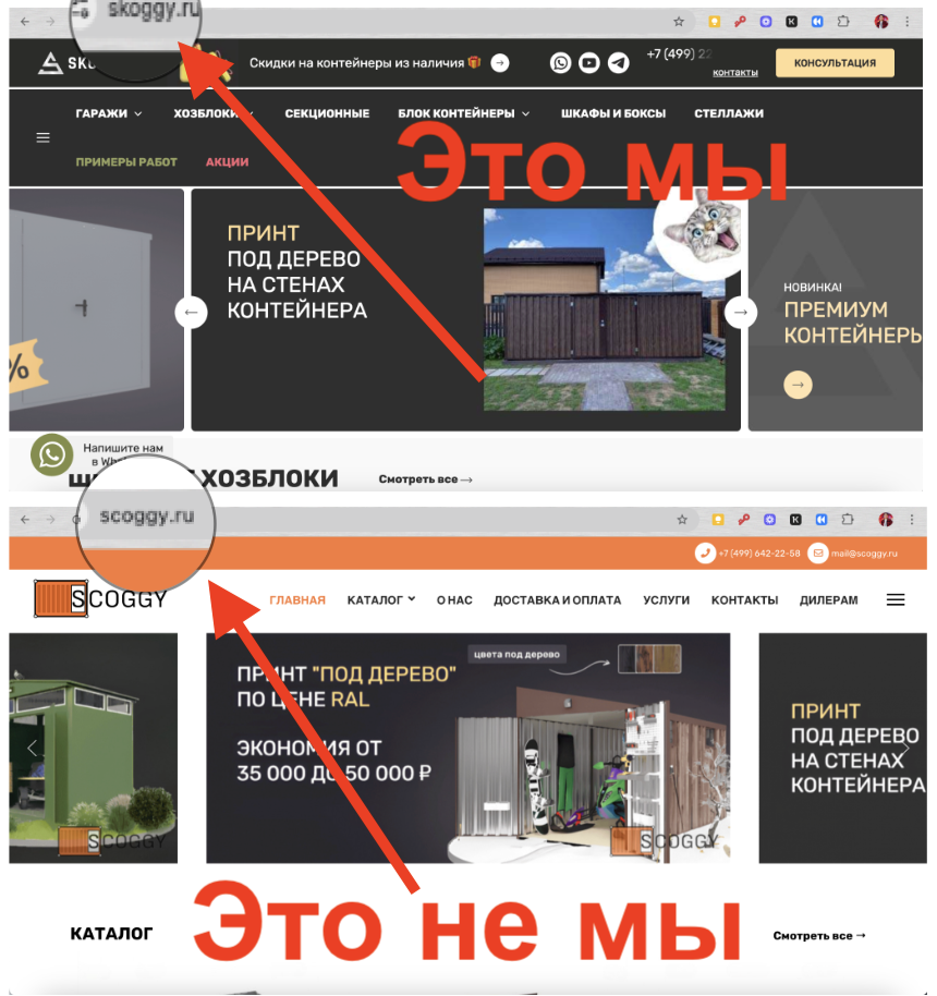 Ребята вместо skoggy написали на домен sсoggy