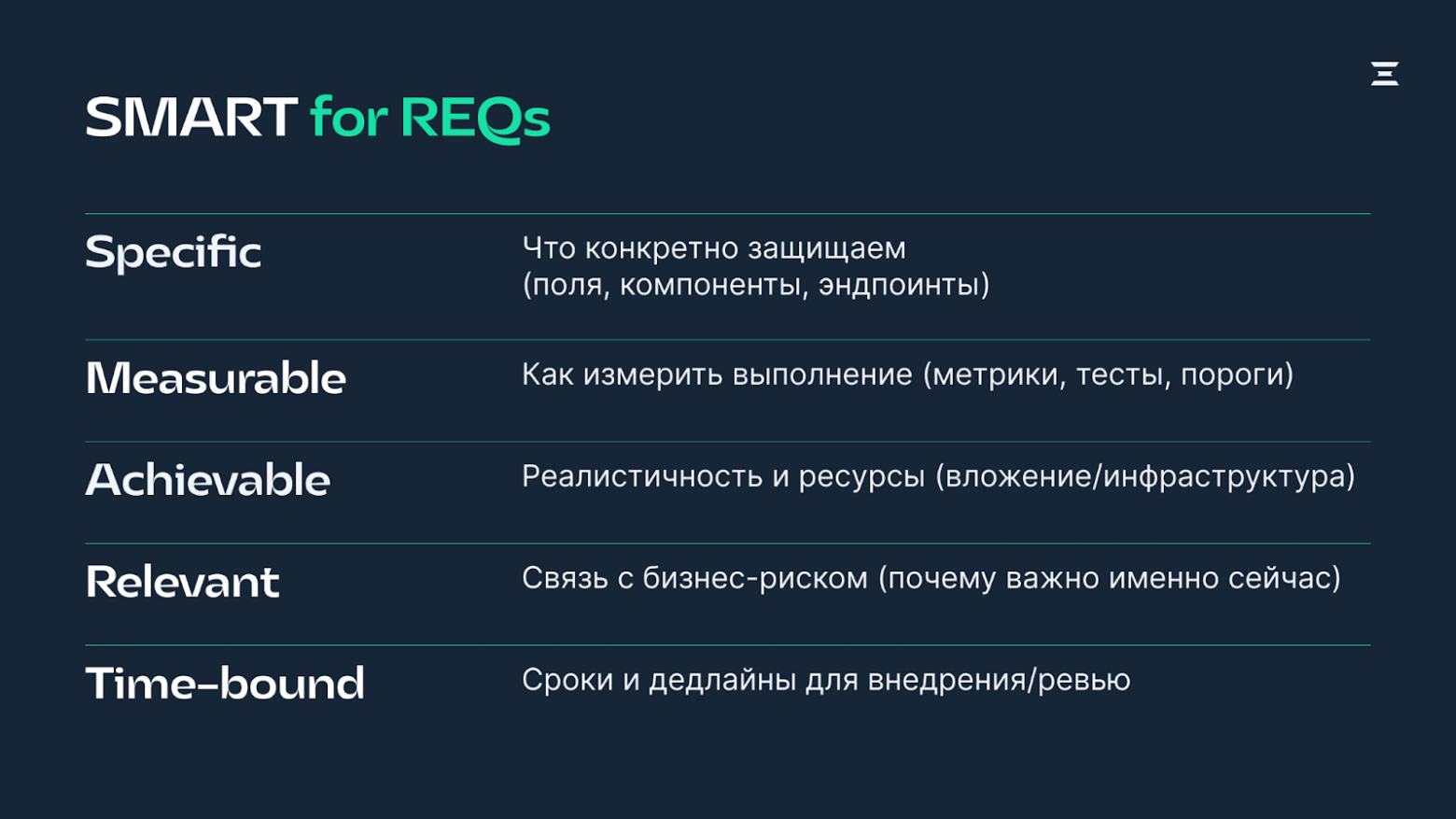Делаем требования безопасными с помощью методик INVEST, SMART, What-If и misuse cases - 3