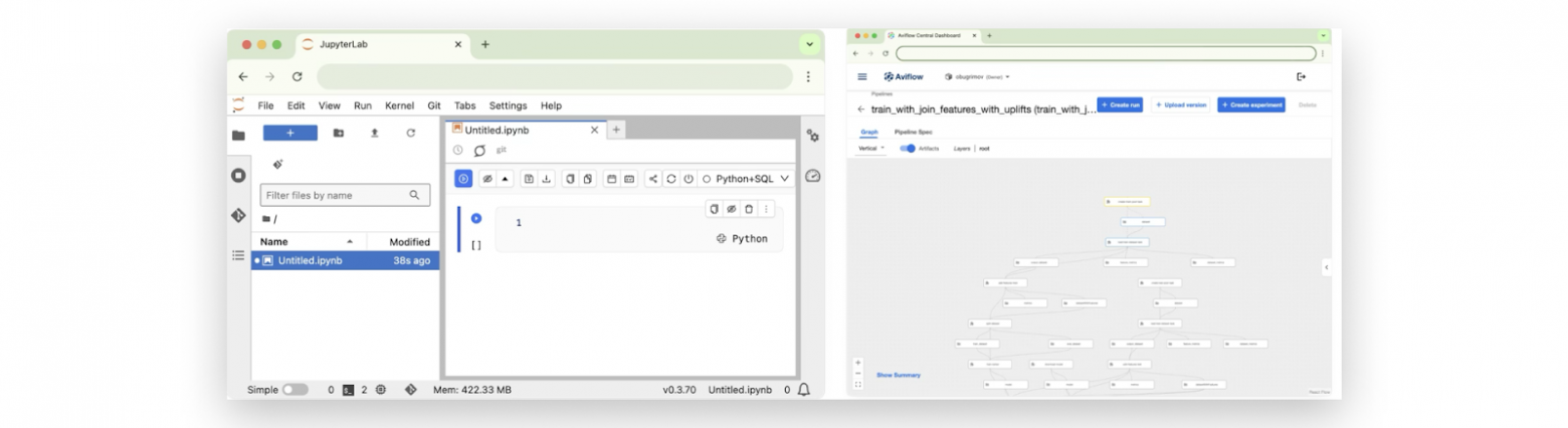 Более продвинутым пользователям Aviflow позволяет собирать сложные пайплайны из готовых «кубиков» или собственных компонентов и тоже запускать их в облаке