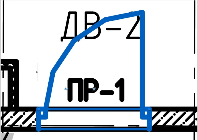 Рис. 11. Подсветка исходного объекта на плане