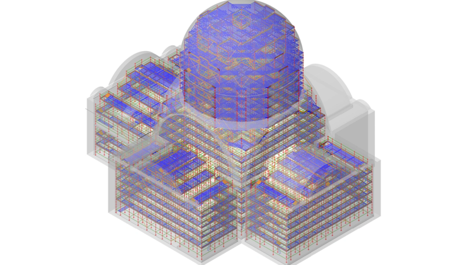 3D-модель храма, выполненная в nanoCAD