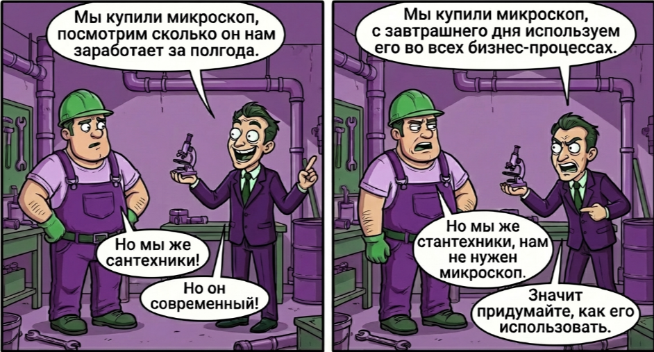 Типичное внедрение ИИ