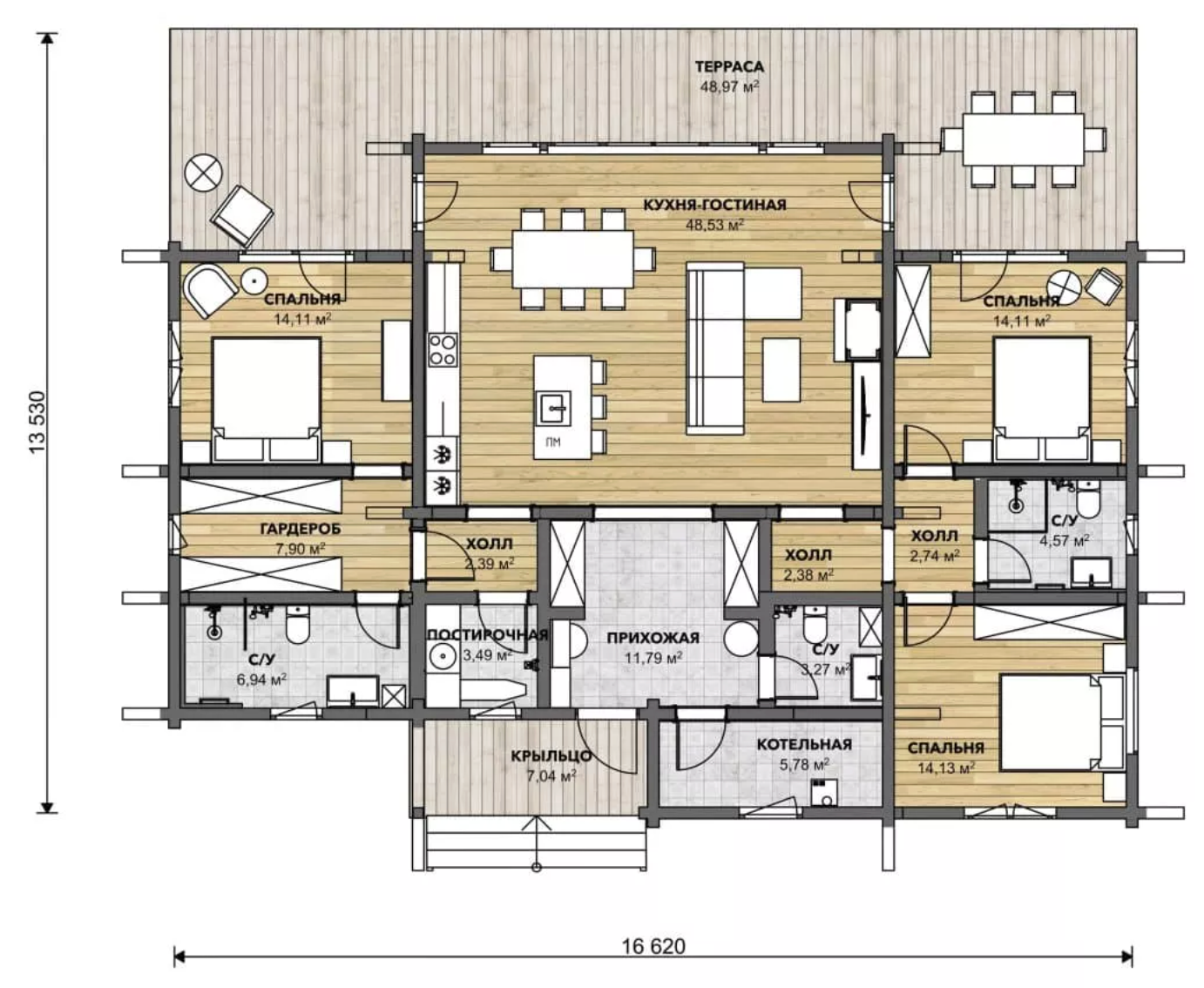 Плюс состав семьи: кому-то две детских, кому-то кабинет, мужчины хотят мастерскую.