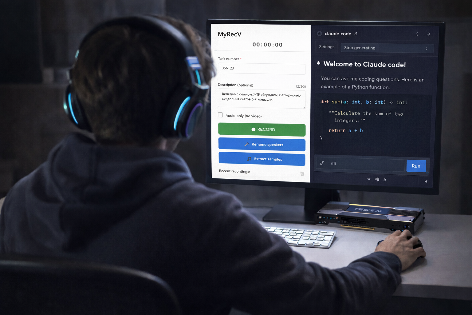 Как я решил проблему длинных совещаний вайбкодингом и китайской видеокартой - 1 Как я решил проблему длинных совещаний вайбкодингом и китайской видеокартой - 1