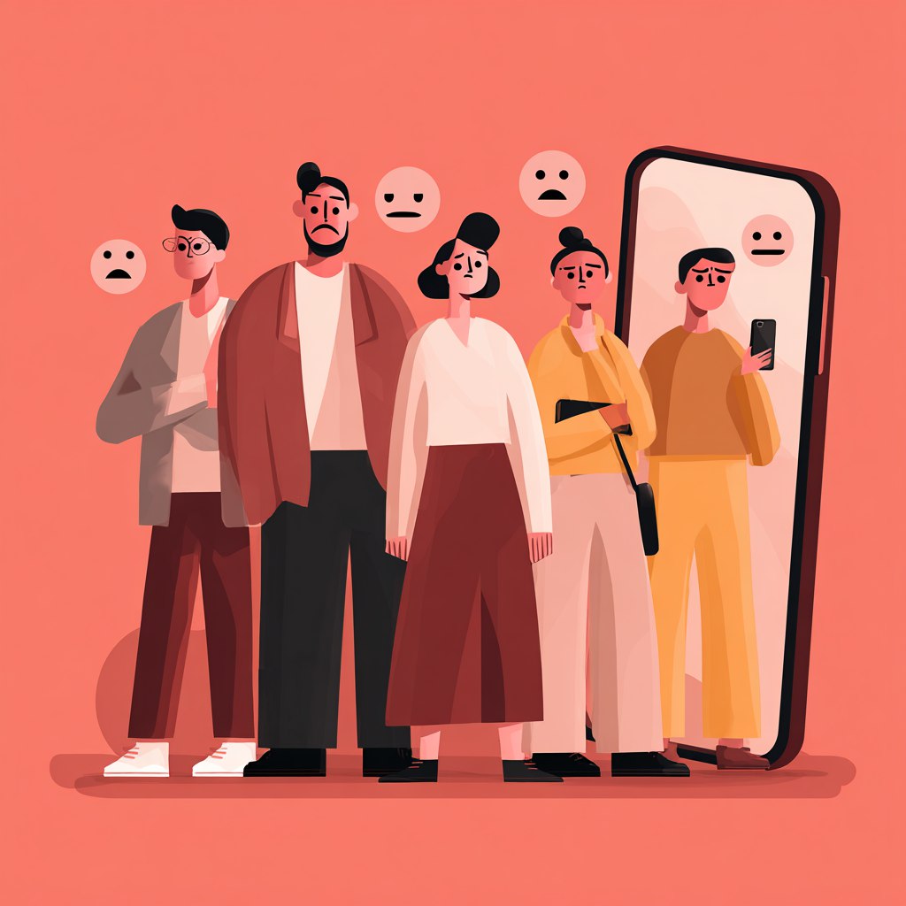 Недовольные пользователи (по мнению Midjorney)