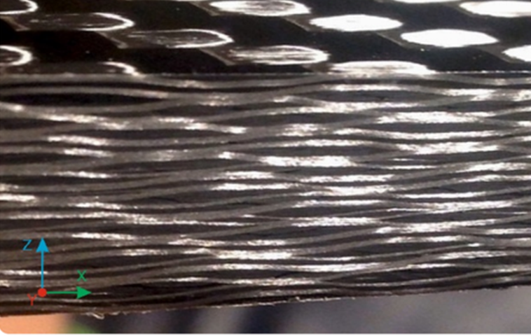 Так выглядит в разрезе стандартный двухмерный композит 