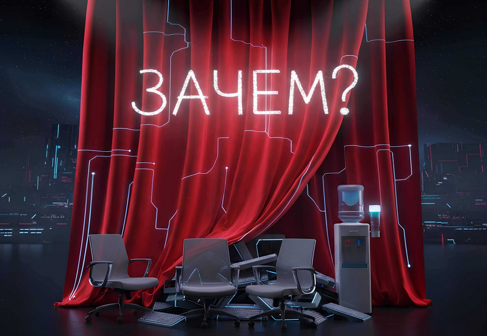 Спектакль называется «Работа». В главной роли — вопрос «Зачем?», которого нет в сценарии.