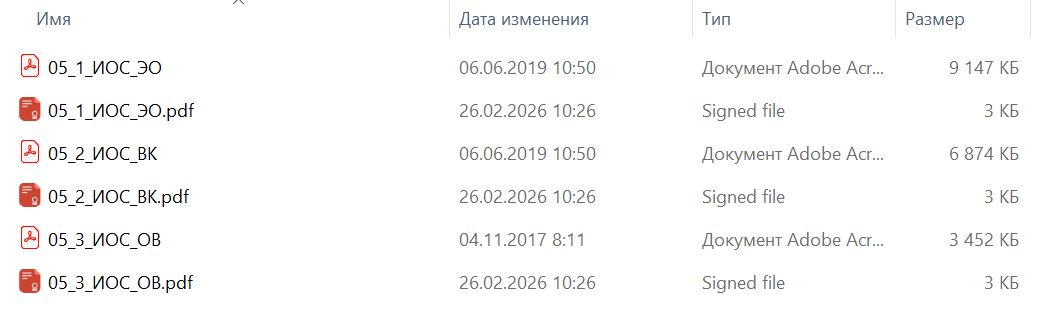 Рисунок 6. Исходные файлы документов и их подписи