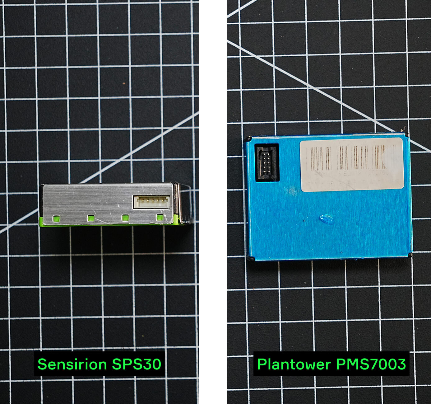 Места подключения Sensirion и Plantower