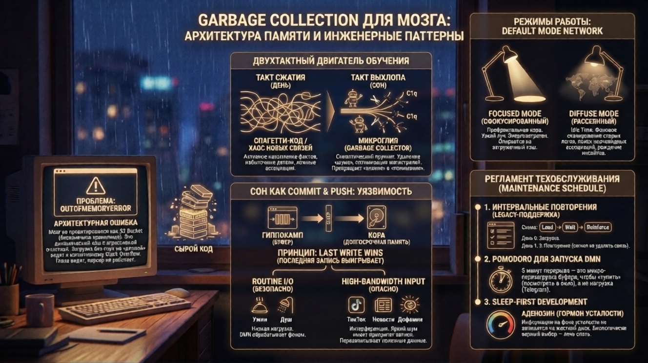 Garbage Collection для мозга: Механика синаптического прунинга и Refactoring нейронов - 1