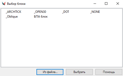 Рис. 27. Выбор блока для площадного топознака