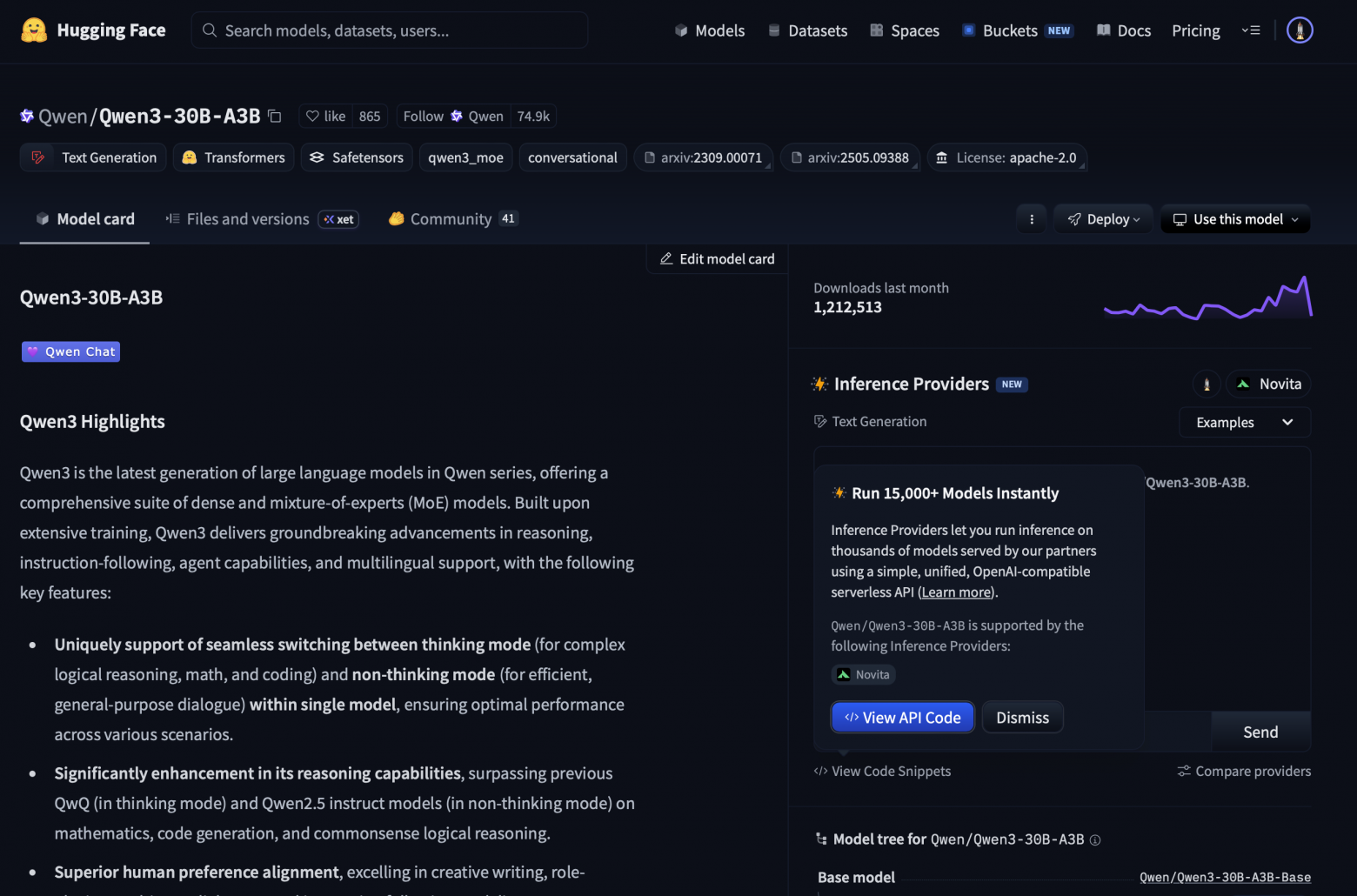 Изображение 5. Модель Qwen3-30B-A3B