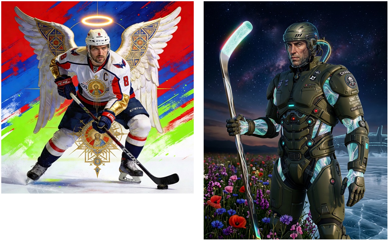 Некоторые «сырые» наброски (Александр Овечкин и Здено Хара), которые я решил не использовать в проекте.    