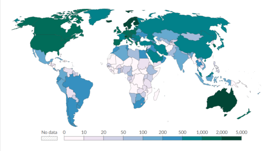 Стоит отметить, что по числу статей на миллион человек (на карте) Китай не в лидерах, помним про демографию. Источник: https://ourworldindata.org/