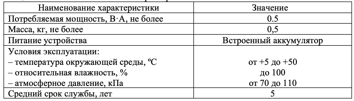 Эксплуатационные характеристики  