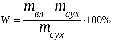 W - влажность почвы, %  