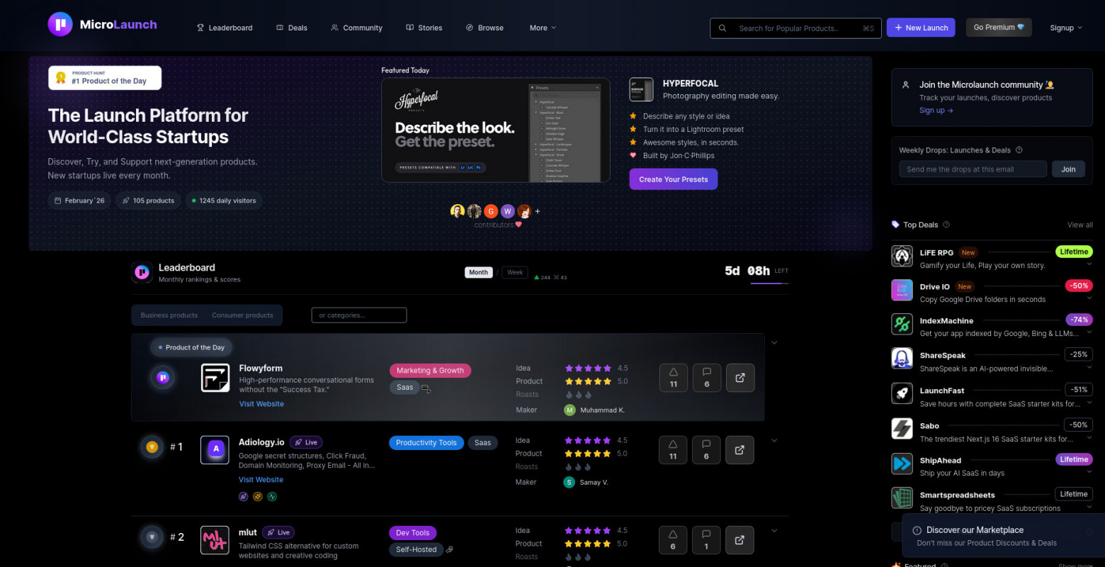 Запустил свой open source проект на 3 площадках для стартапов. Вот что получилось - 12