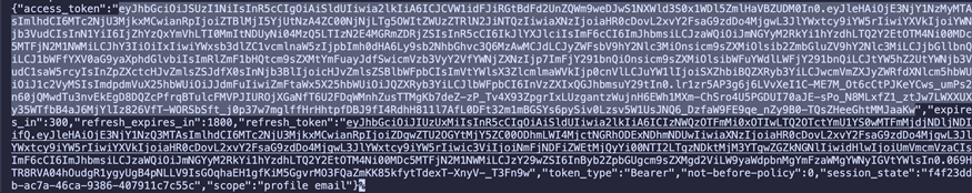 JWT токен в ответе