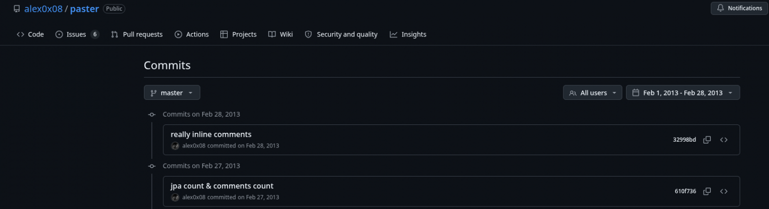 Первые публичные коммиты.