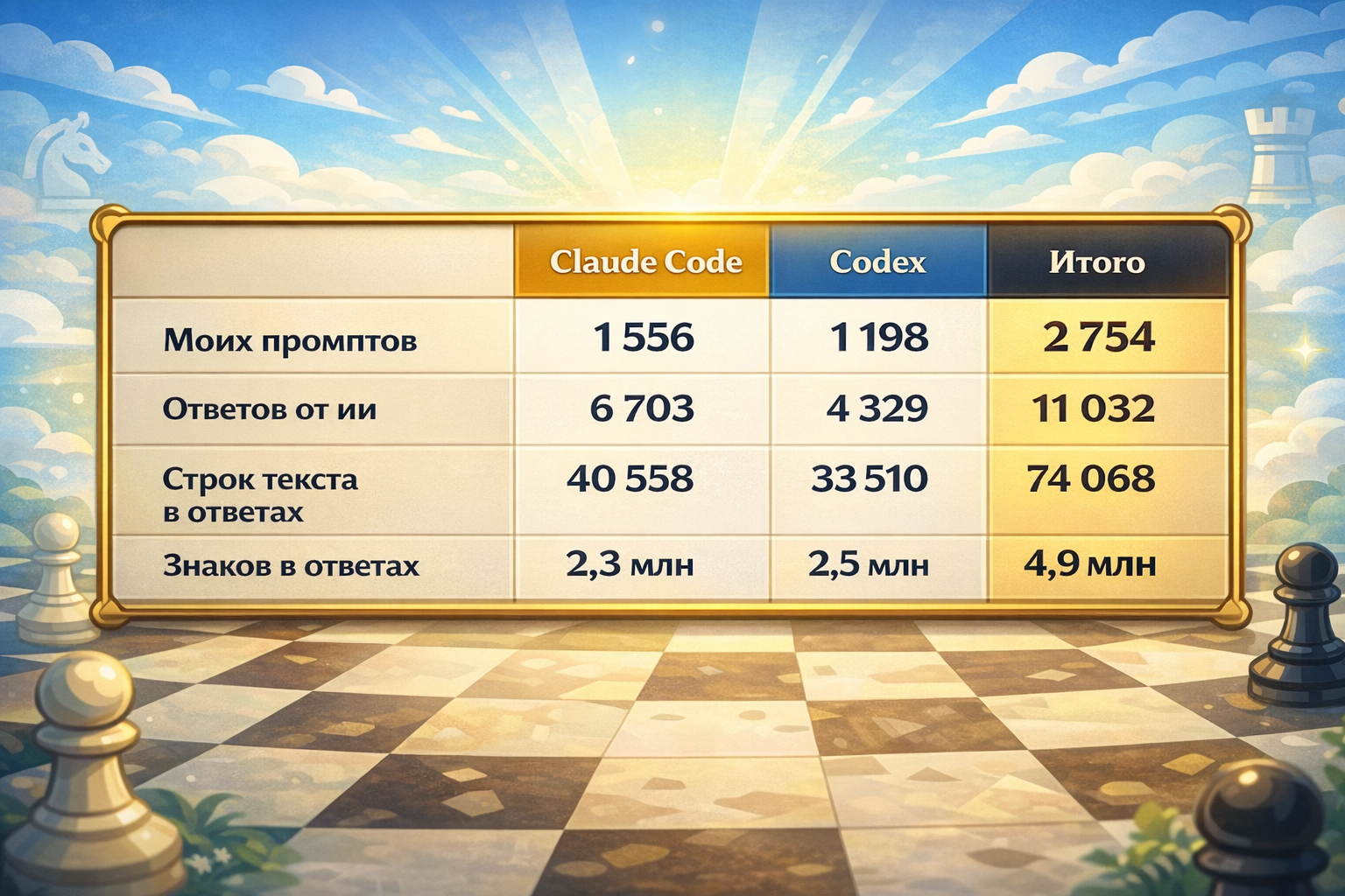 Claude Code + Codex за 3 месяца