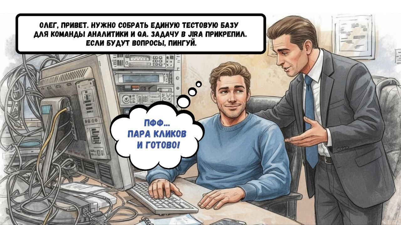 «Олег, разверни тестовую базу»: как таска на 5 минут сорвала финтех-релиз и поссорила три отдела - 1 «Олег, разверни тестовую базу»: как таска на 5 минут сорвала финтех-релиз и поссорила три отдела - 1
