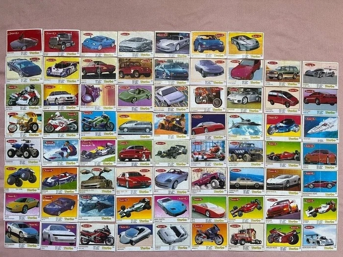 Вкладыши жвачки Turbo