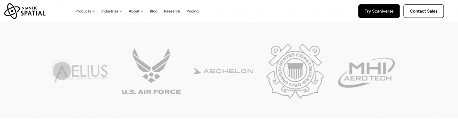 Партнеры и заказчики Niantic Spatial